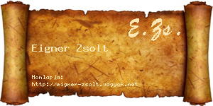 Eigner Zsolt névjegykártya